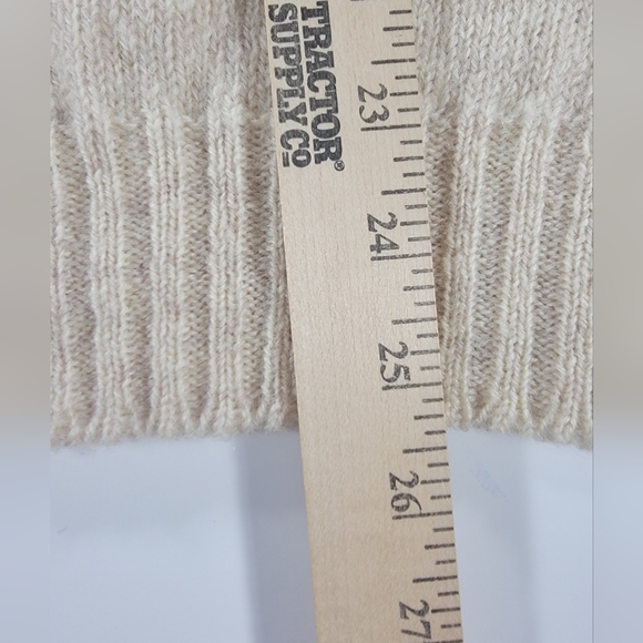 Vintage 70s Pendleton Sweater Mens Medium Biege 100% Shetland Wool Crewneck USA - Picture 8 of 9